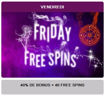 casino venderedi 40 free spins