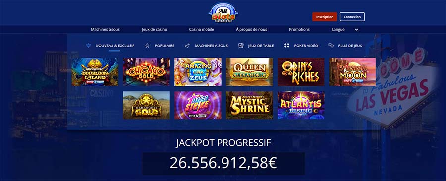 Allslots jeux de casino. 