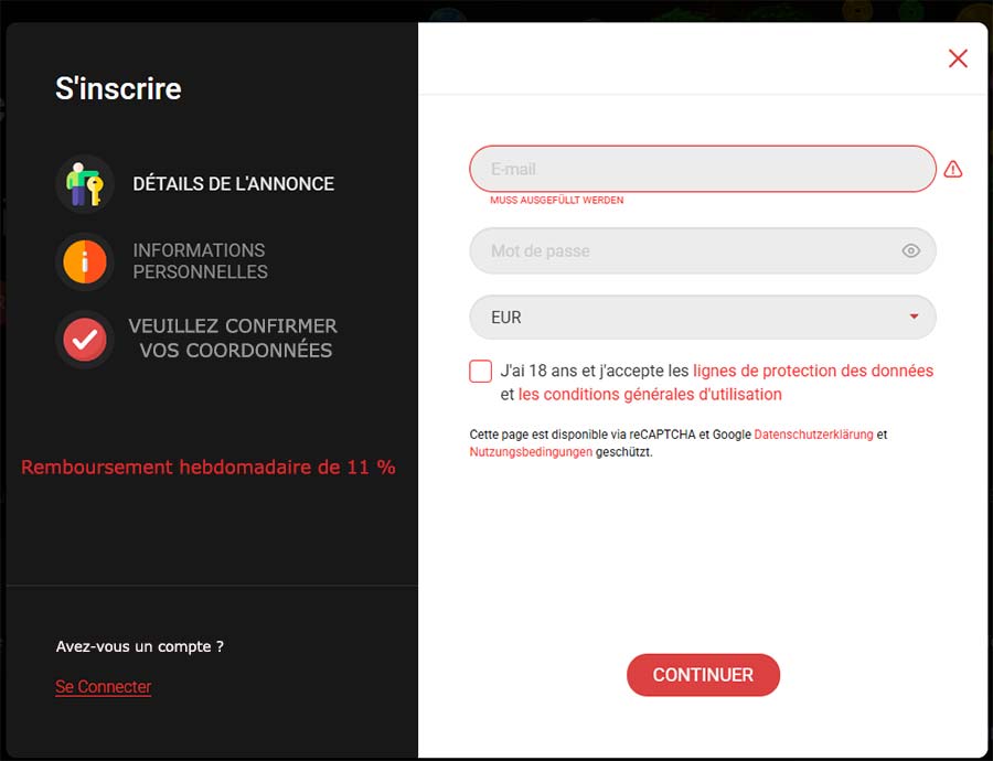Betchan casino S'inscrire. 