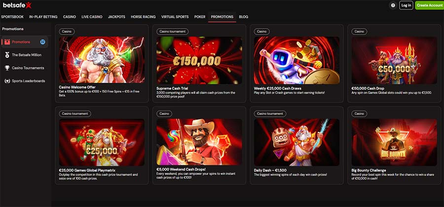 Betsafe casino bonuses. 