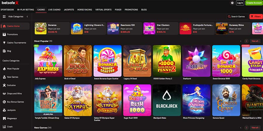 Betsafe casino games. 