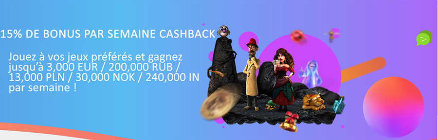 Cadoola Casino de bonus par semaine cashback.