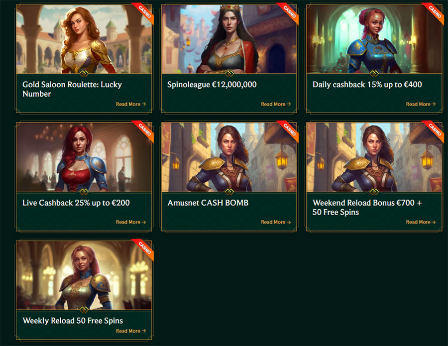 Casinia casino bonus.