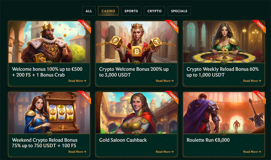 Casinia casino promotions.