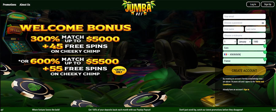 Jumba Bet casino. 