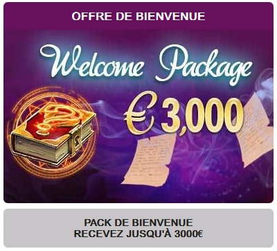 offre de bienvenue.