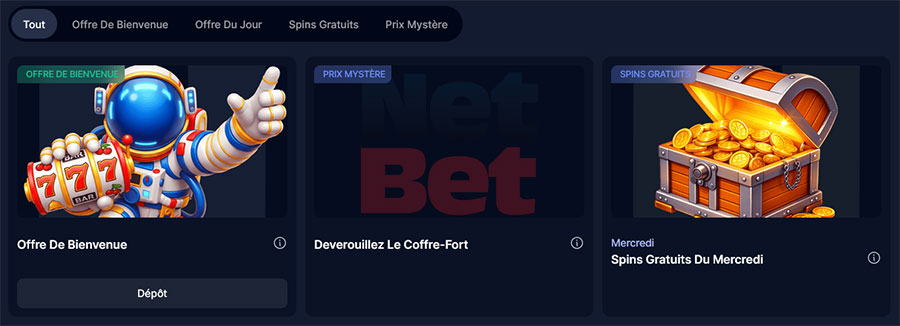Netbet casino offre. 