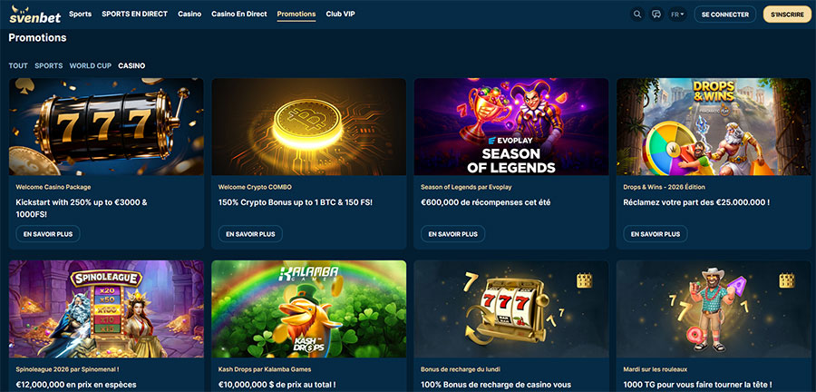 Svenbet casino promotions. 