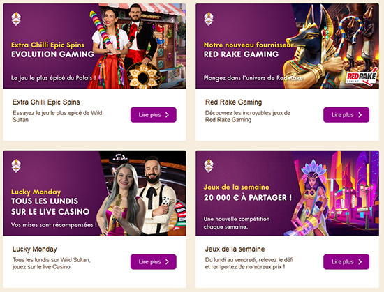 Wild Sultan casino promotions. 